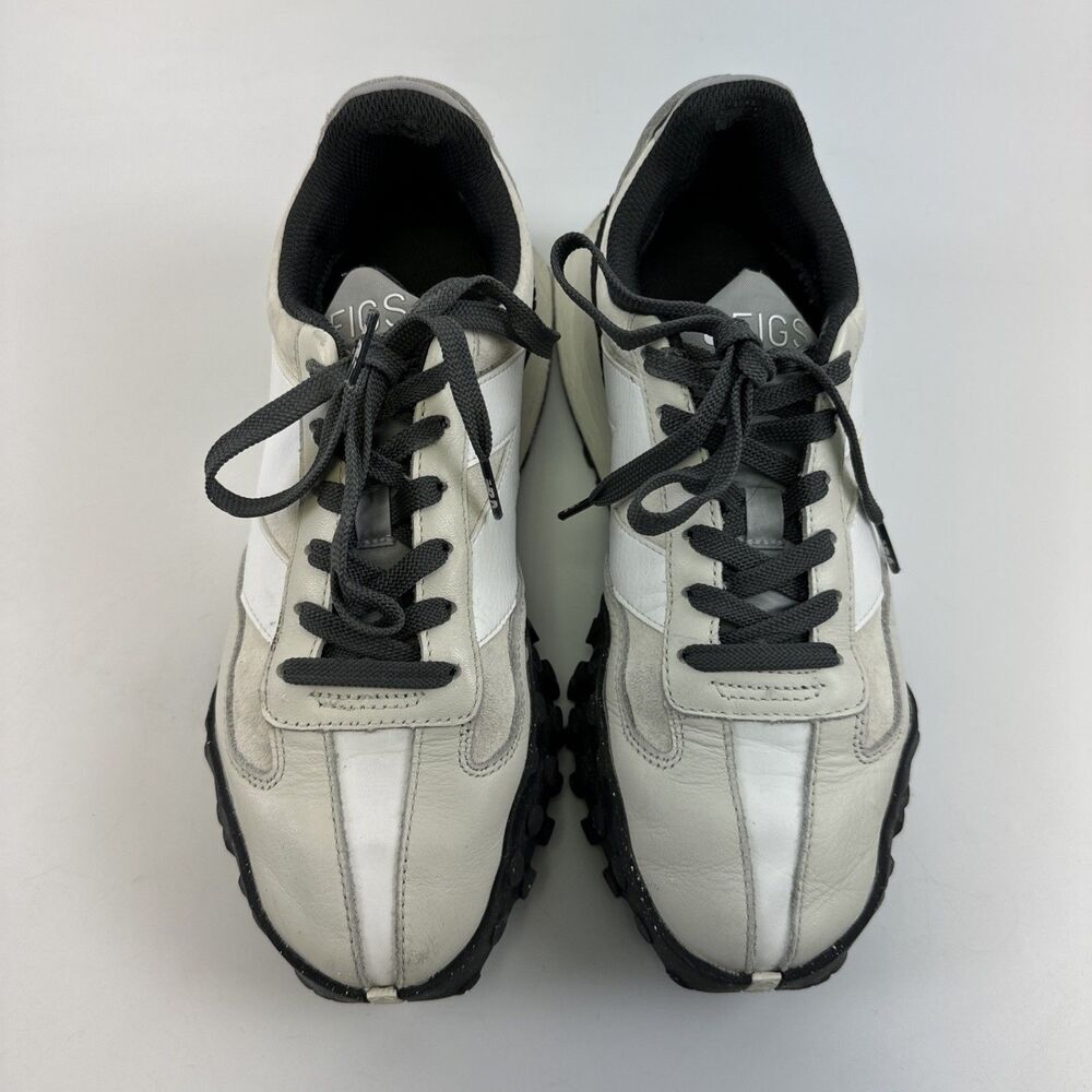 Figs New Balance 3447 Athletic Nursing Sneakers Beige Leather Lace Up Womens 8 - Picture 7 of 16